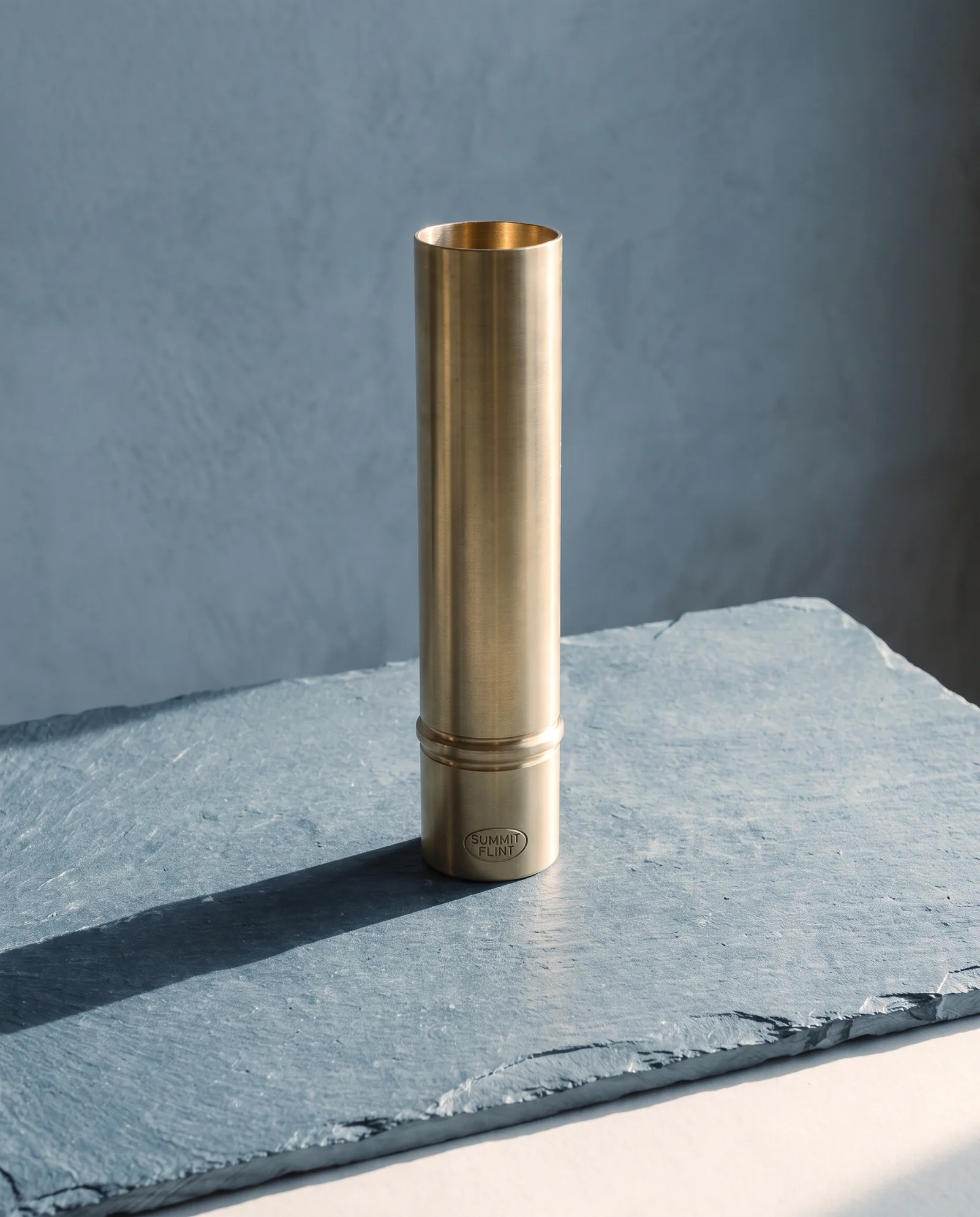Brass Match Safe — Unlacquered brass, sized for long matches.